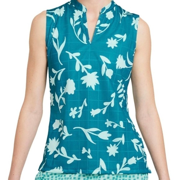 Nike Floral‎ Print Breathe Polo Shirt XS NWT - Picture 4 of 9